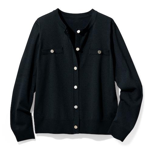 ゴールドボタンニットジャケット