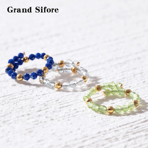 フリーサイズ天然石リング