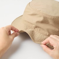 つば先はワイヤー入りで形状をアレンジできる