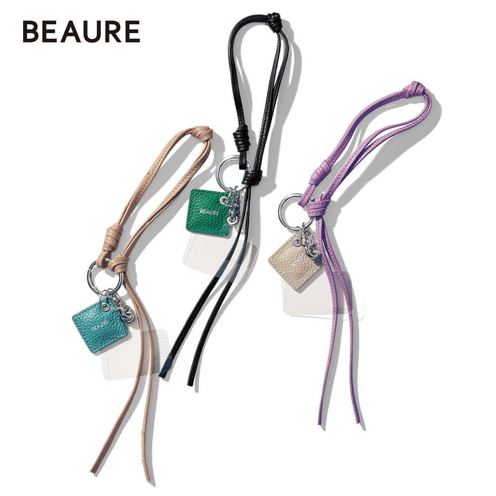 【ヴュレ/Beau're】本革コードモバイルハンドストラップ