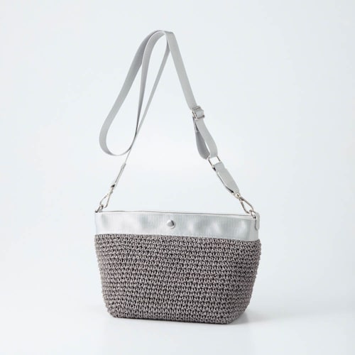 ペーパーメッシュ素材ショルダーバッグ