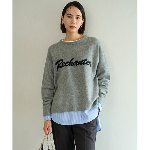 【UNFILO／アンフィーロ】ふわふわニット ロゴジャカード