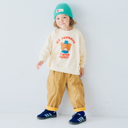 裏フリースワイドパンツ