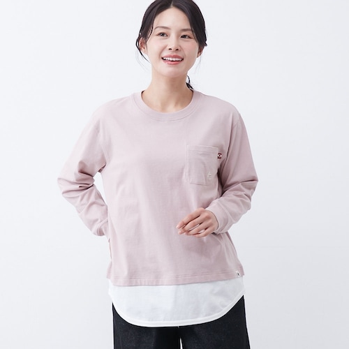 フェイクレイヤード長袖Tシャツ