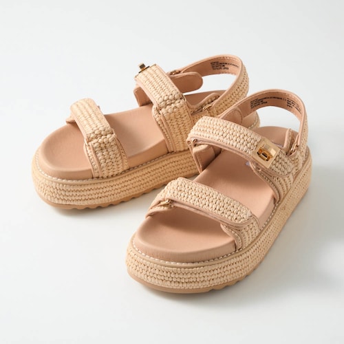 ダブルベルトラフィアサンダル