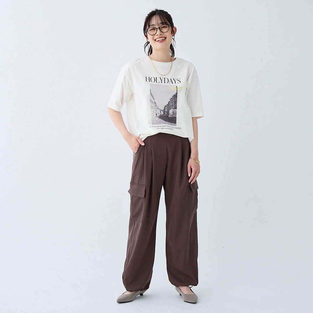 ブラウン／モデル身長160cm・Mサイズ着用