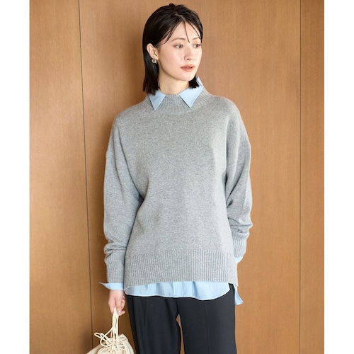 【UNFILO／アンフィーロ】カシミヤブレンド ハイネックニット