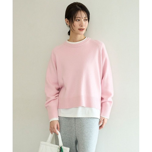 【UNFILO／アンフィーロ】カシミヤブレンド クルーネックニット