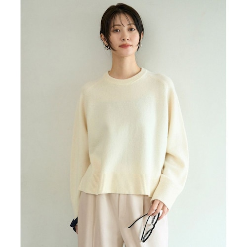 【UNFILO／アンフィーロ】カシミヤブレンド クルーネックニット