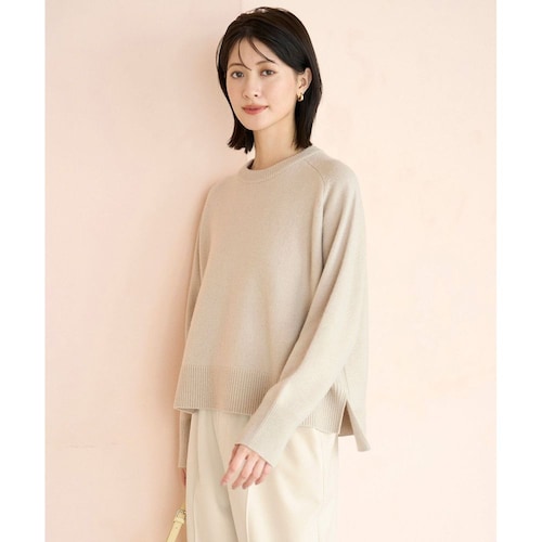 【UNFILO／アンフィーロ】カシミヤブレンド クルーネックニット