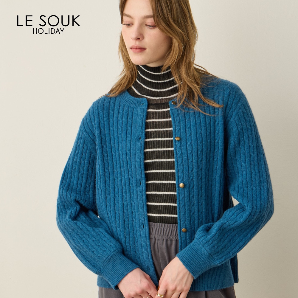 【ルスークホリデー/LE SOUK HOLIDAY】ミニケーブルカーディガン