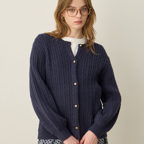 ミニケーブルカーディガン