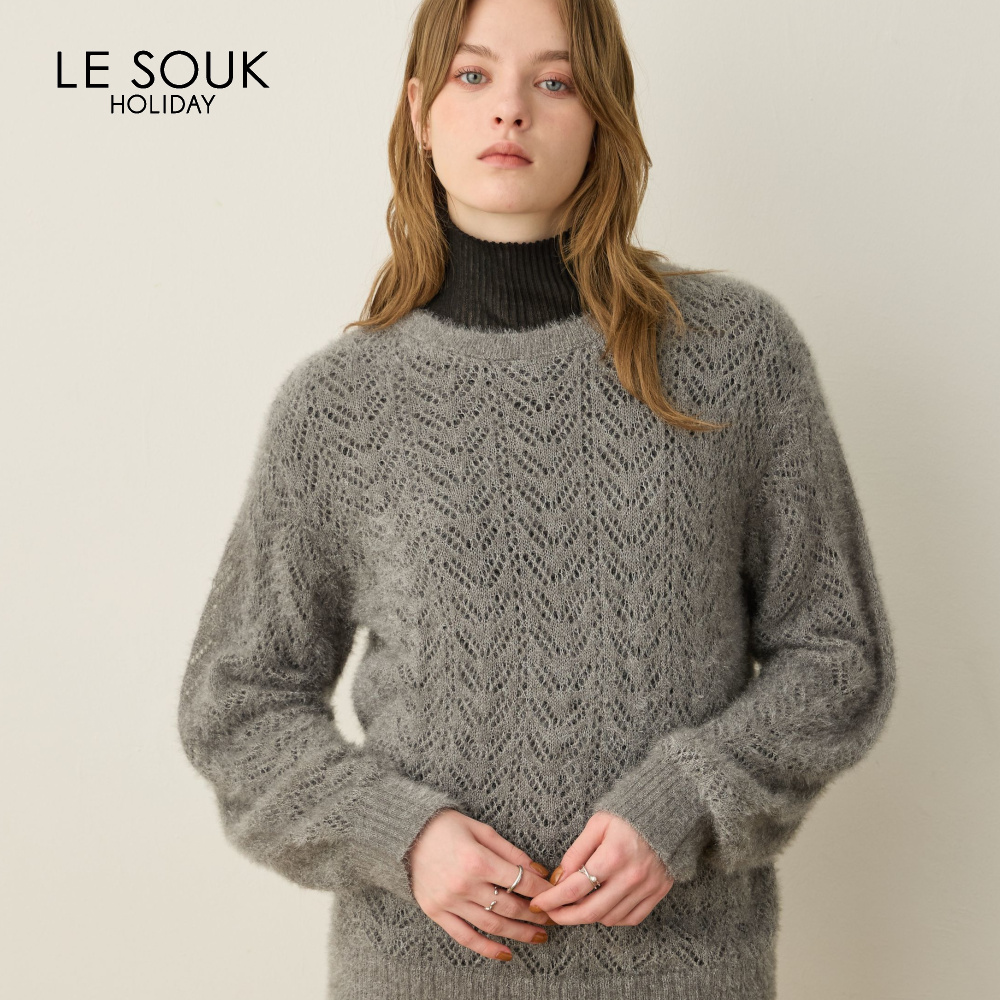 【ルスークホリデー/LE SOUK HOLIDAY】シャギーニットプルオーバー