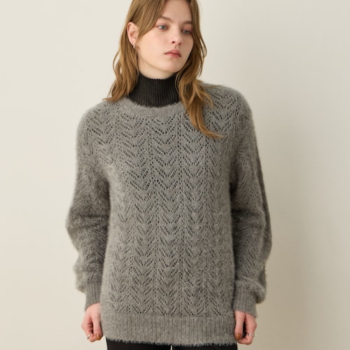 シャギーニットプルオーバー