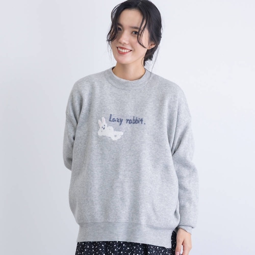 インターシャニットプルオーバー