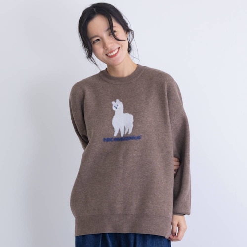 インターシャニットプルオーバー