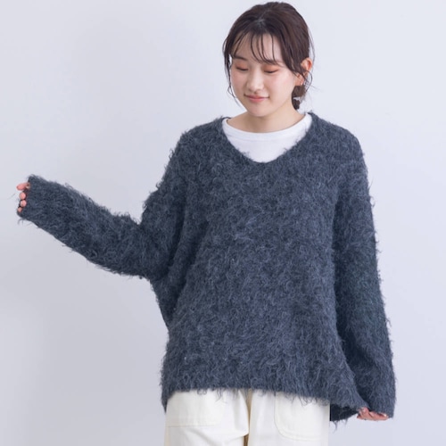 【2月4日セール追加】 フェザーヤーンメランジニット