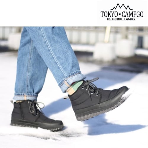防水防滑ナイロンレースアップブーツ