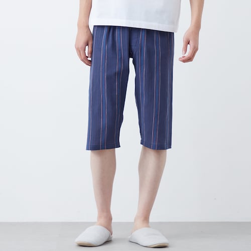 メンズ さらっと涼しい先染めコットンステテコ