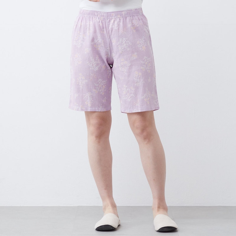 ハーフ丈：花ブーケピンク