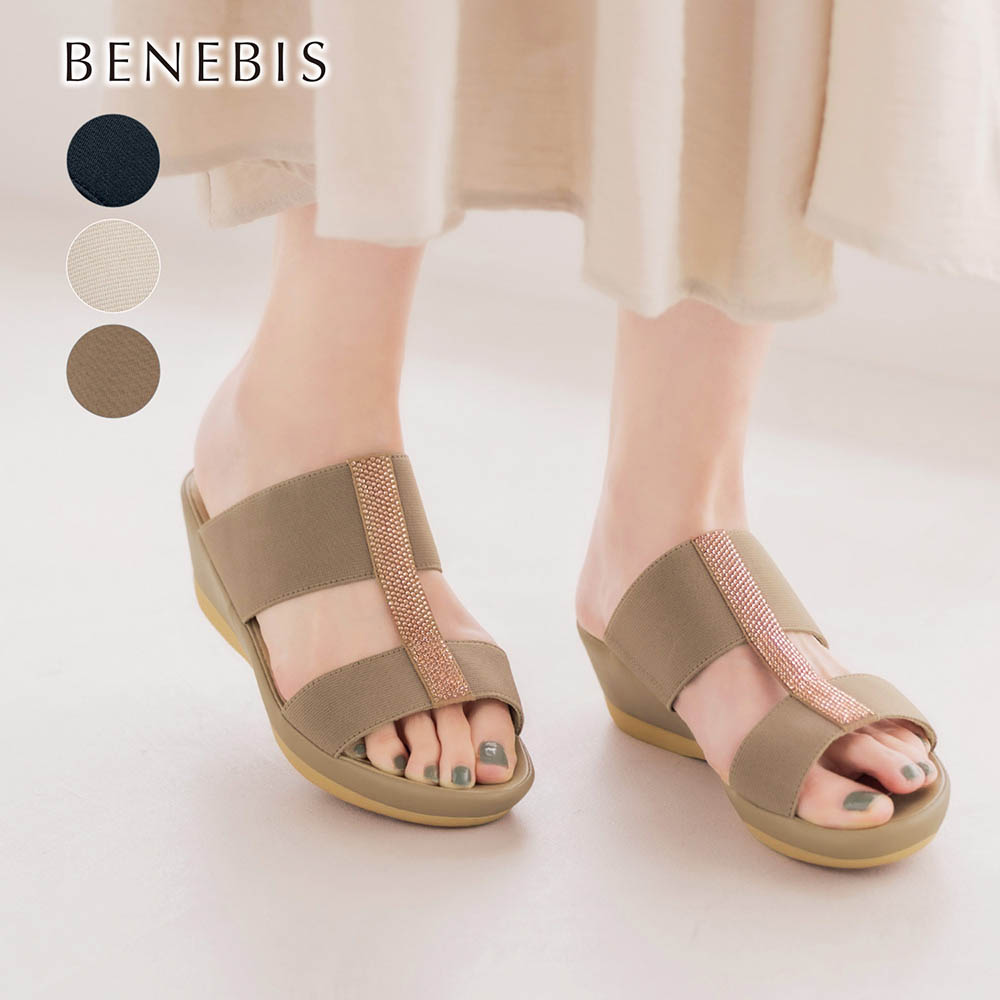 【ベネビス/BENEBIS】【返品送料無料】 ※Tストラップラインストーンミュール