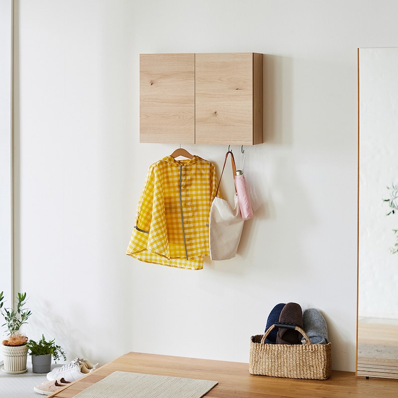 玄関のこまごましたものをすっきり収納／ハンガーバー