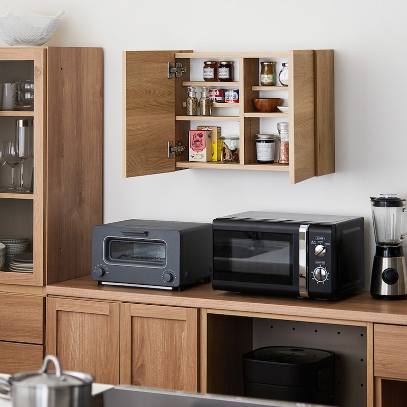 キッチンで調味料を一覧化／ラック