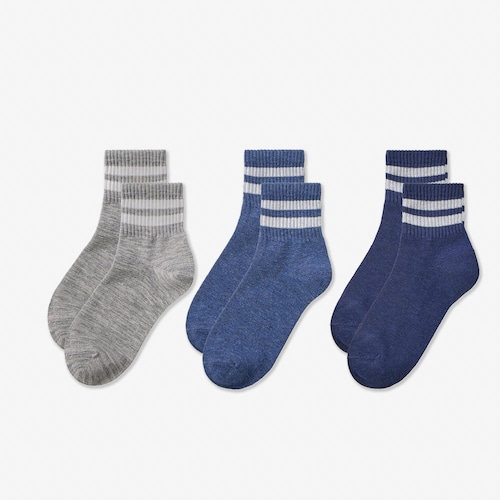 【3足組】クルー丈ソックス