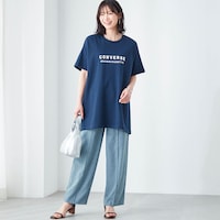 モデル身長164cm／M　※写真は撮影用のため、股下+3cmになります。