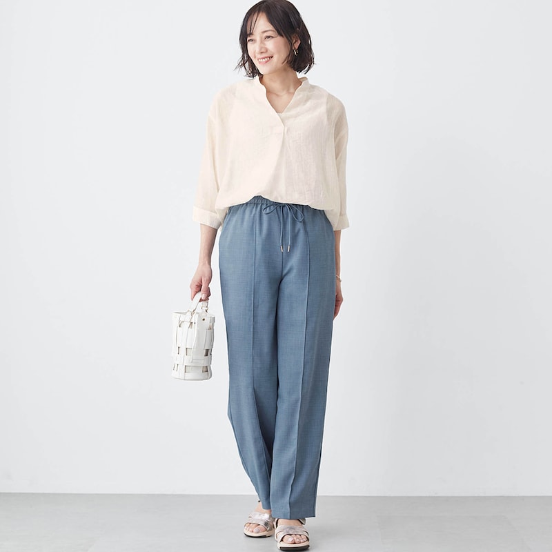 モデル身長170cm／M　※写真は撮影用のため、股下+3cmになります。