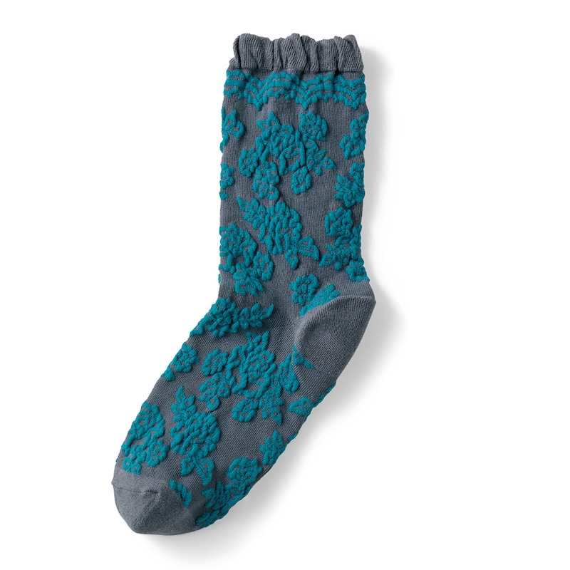 チャコール×ターコイズ