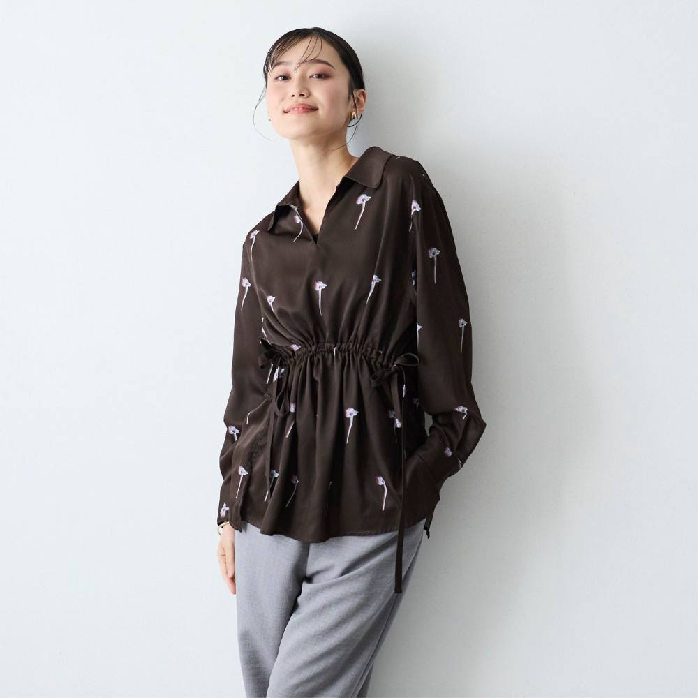 【COMMON+HAUS】【返品送料無料】 ※プリント柄アノラックシャツブラウス