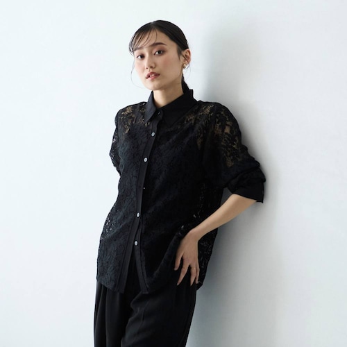 スカーフ付レースブラウス 【LOCARI（ロカリ）で紹介されました】