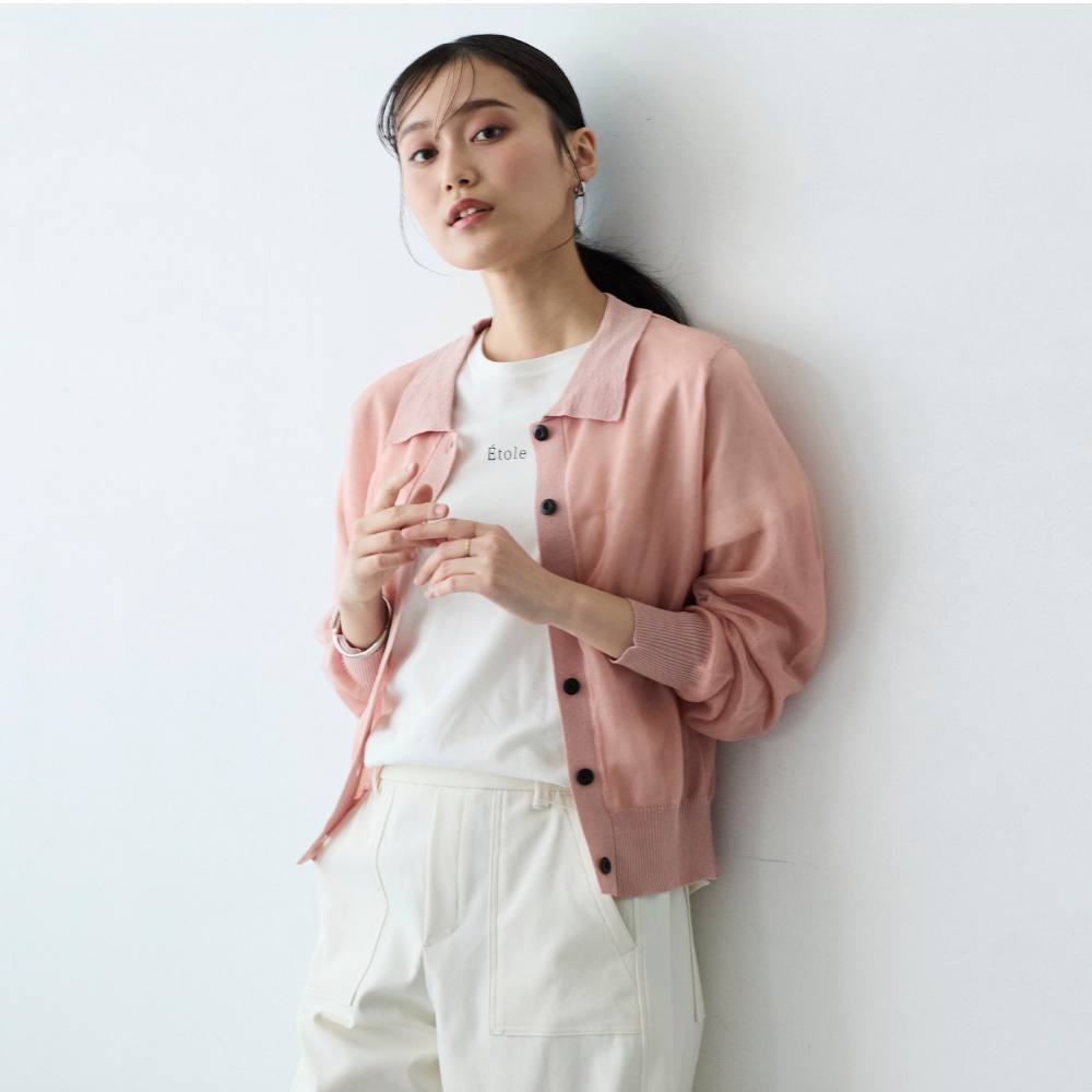 【COMMON+HAUS】シースルーニットカーディガン 【LOCARI(ロカリ)で紹介されました】