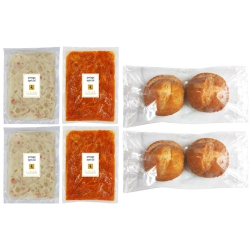 ラ・ロシェル監修 ブレッドボウル 2種4食セット パンの器で食べる 贅沢スープ