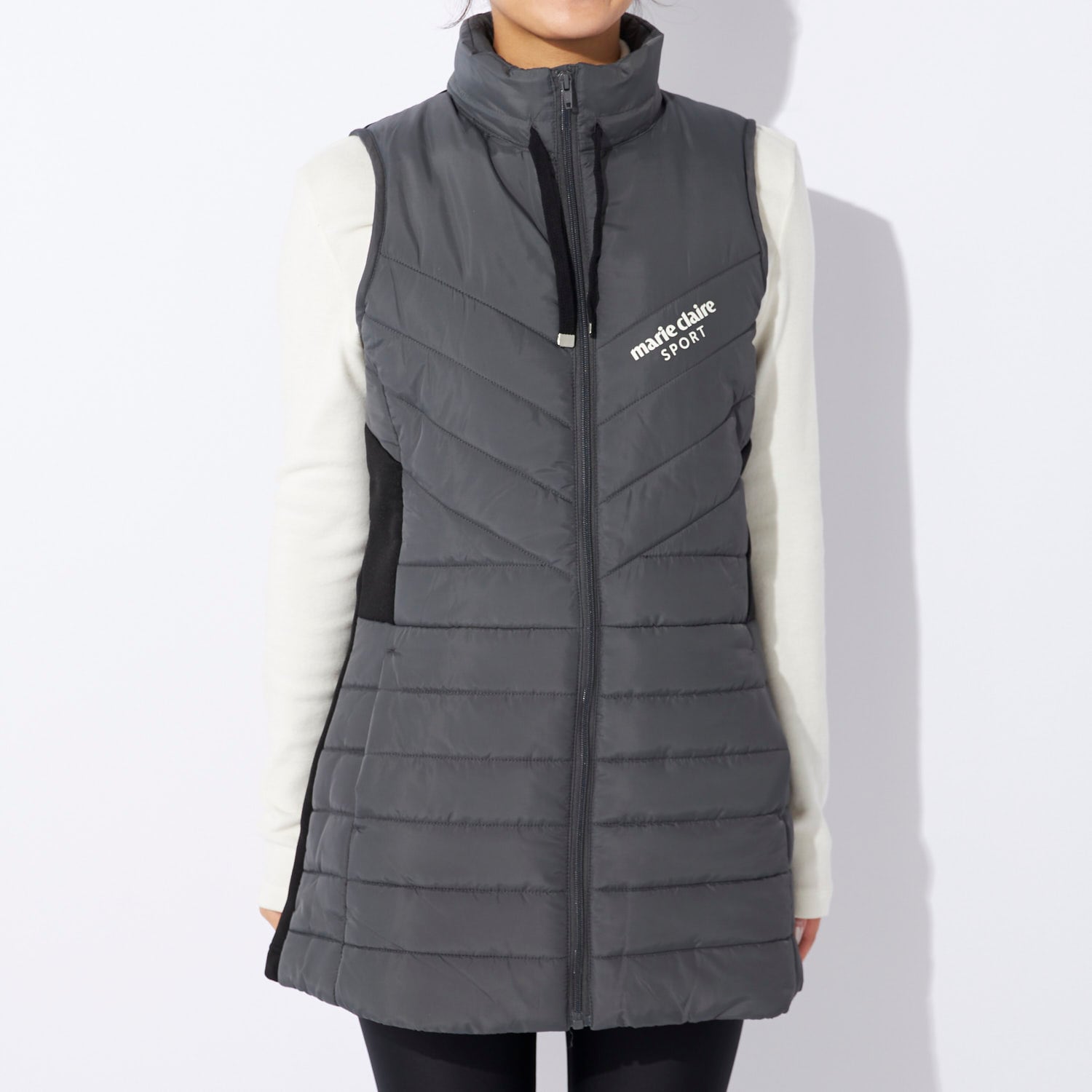 中綿切替ロングベスト(マリ・クレール/marie claire)｜通販の