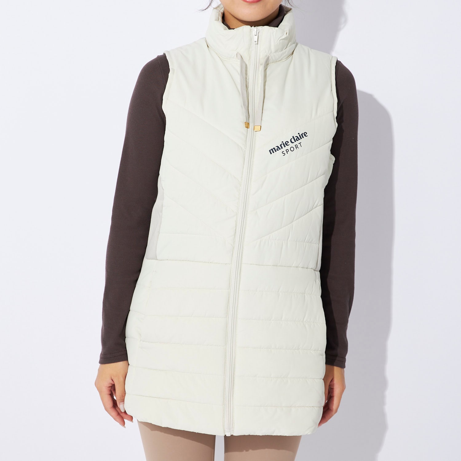 中綿切替ロングベスト(マリ・クレール/marie claire)｜通販の