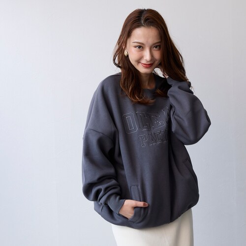 刺繍入り裏起毛スウェット