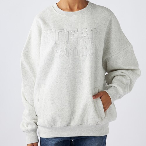 刺繍入り裏起毛スウェット