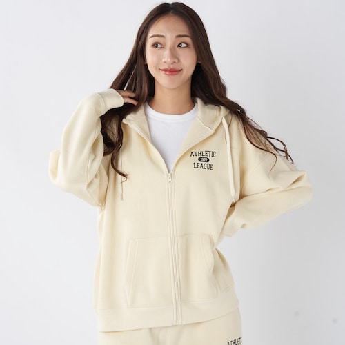 裏起毛ジップアップパーカ