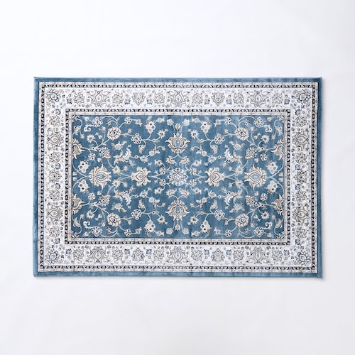 アンティーク調額縁デザインの抗菌防臭・消臭ウィルトン織りラグ