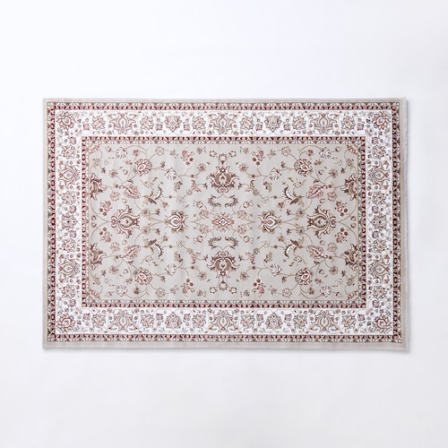 アンティーク調額縁デザインの抗菌防臭・消臭ウィルトン織りラグ