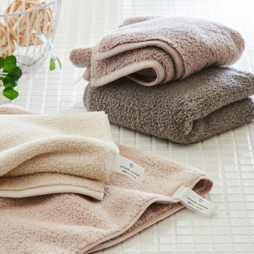 毛羽落ちしにくいふわふわ無撚糸タオル「プレミアム」＜フェイスタオル／バスタオル＞