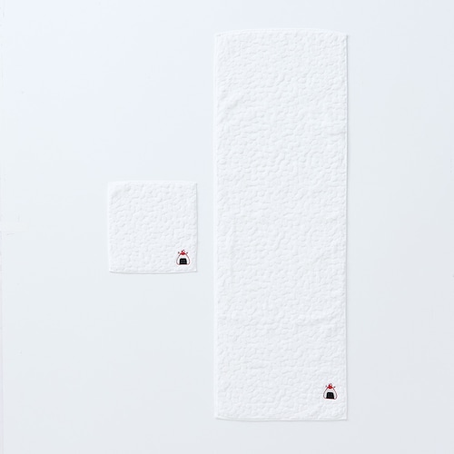 お米デザインのぽこぽこした肌触りが気持ちいい今治タオル＜ハンドタオル／フェイスタオル＞