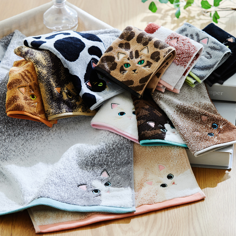 猫種ごとの肌触りを再現、毛並み今治タオル<ハンドタオル/フェイスタオル> 猫種ごとの肌触りを再現、毛並み今治タオル<ハンドタオル/フェイスタオル>