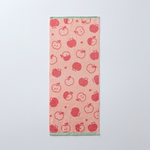 北欧調デザインのポップカラータオル＜フェイスタオル同色2枚セット＞