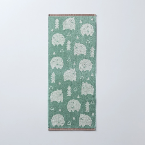 北欧調デザインのポップカラータオル＜フェイスタオル同色2枚セット＞