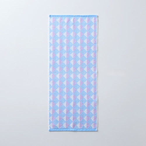 北欧調デザインのポップカラータオル＜フェイスタオル同色2枚セット＞