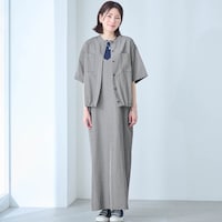 モデル身長167cm／M ※写真は撮影用のため着丈+6cmになります。