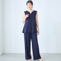 モデル身長168cm／M ※写真は撮影用のため股下+4cmになります。